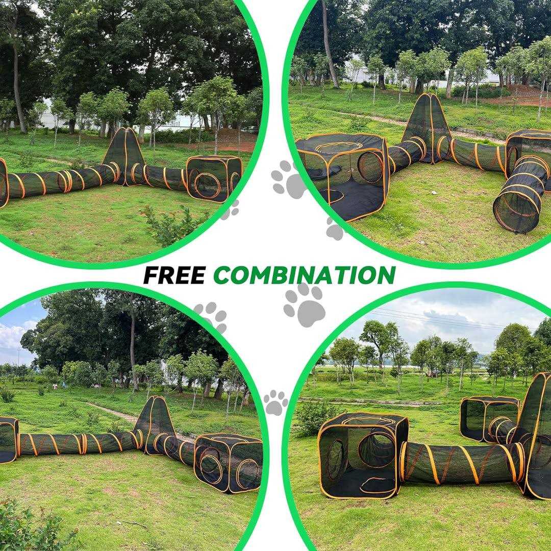 6-in-1 Portable Playpen Enclosures with Tunnel C390493