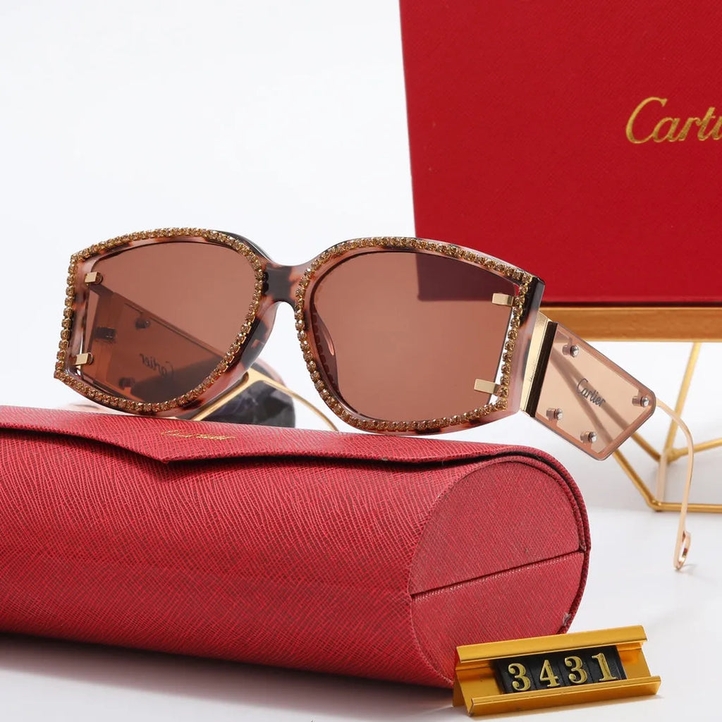 Luxury Rhinestone Polarized Sunglasses S454