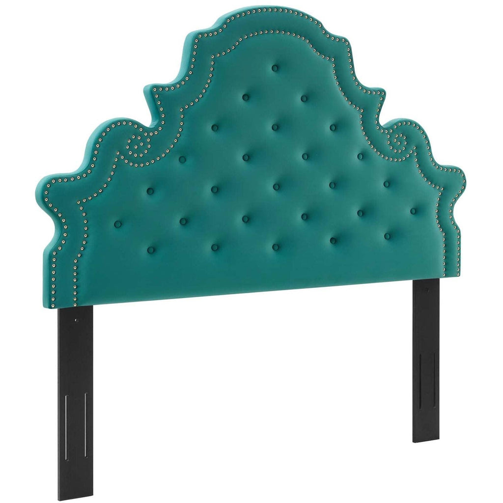 Teal Performance Velvet King Headboard N232720