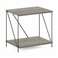 Oak Side Table with Metal Frame P447553
