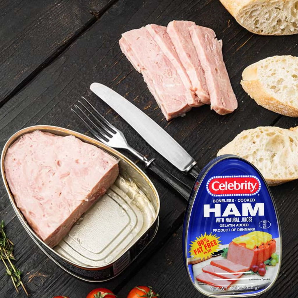 Boneless Canned Cooked Ham 96% Fat-Free No Sugar Added 12oz-2 Pack X61932