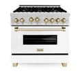 36 in. Gas Range with White Matte Door L232422