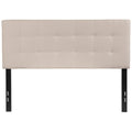 Beige Fabric Upholstered Full Size Headboard X795