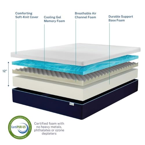 12 Inch Cooling Gel Memory Foam Queen Size Mattress H45353