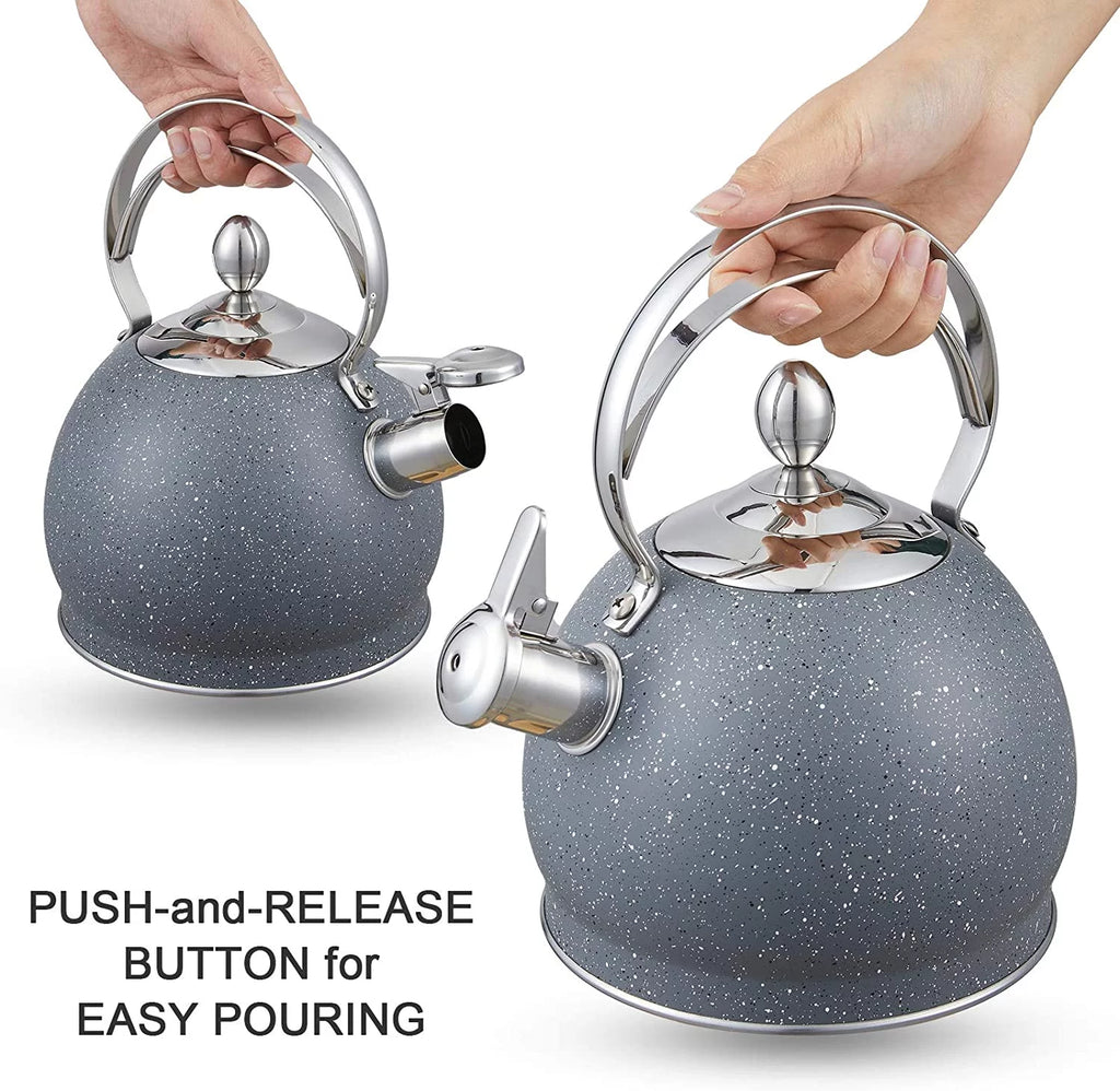 2.5 Qt Stainless Steel Whistling Tea Kettle G658