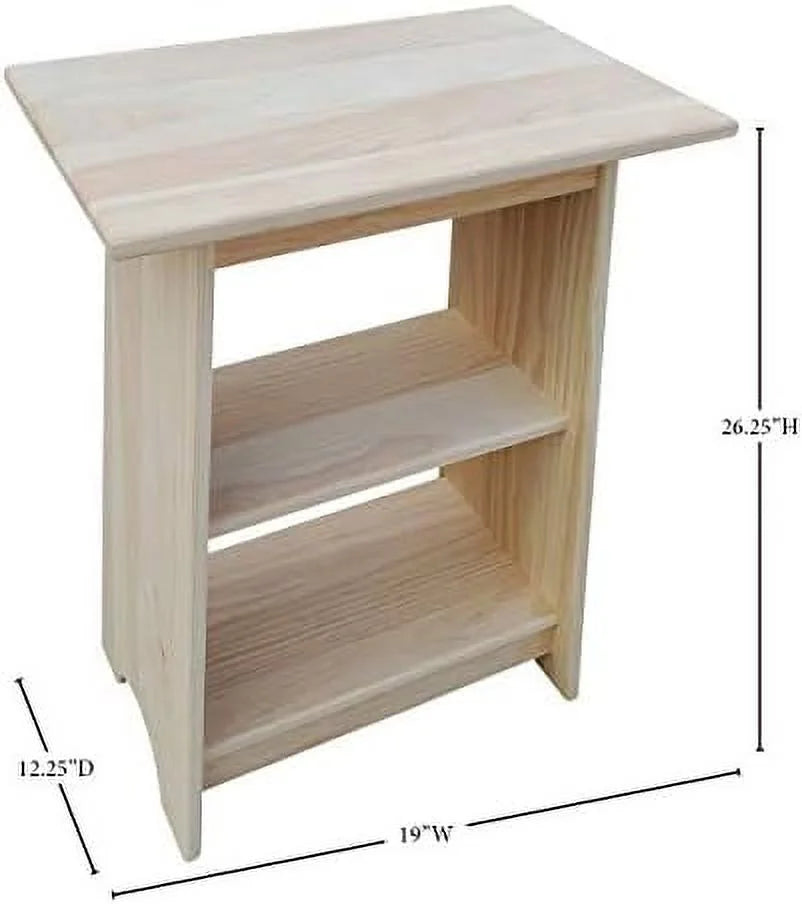 Slim End Table with Extra Shelves W596