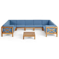 9 Seater Acacia Wood Sectional Sofa Set K354