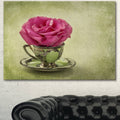 Red Floral Canvas Artwork Print 40 in. Wide x 30 in. High Z492410