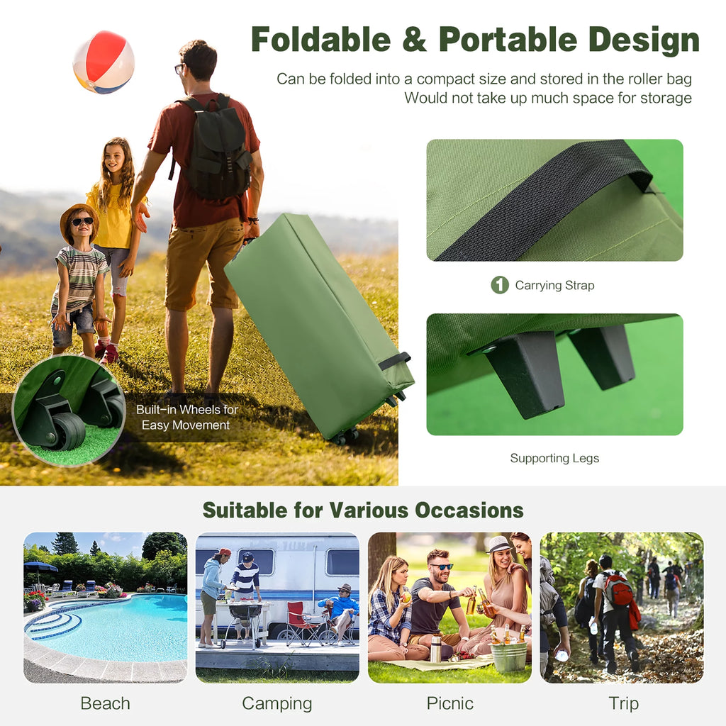 2-Person Pop-Up Tent Camping Cot with Air Mattress and Sleeping Bag H383