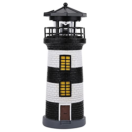 Solar Lighthouse Rotating Outdoor Light Garden Ornament R3103