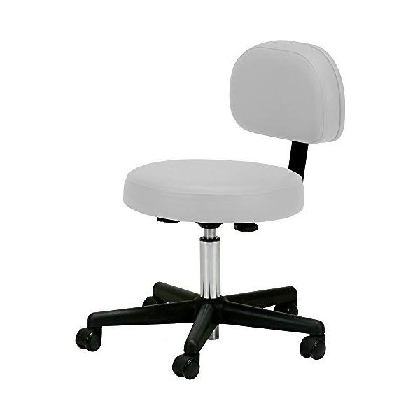 Pneumatic Massage Rolling Stool with Backrest F412