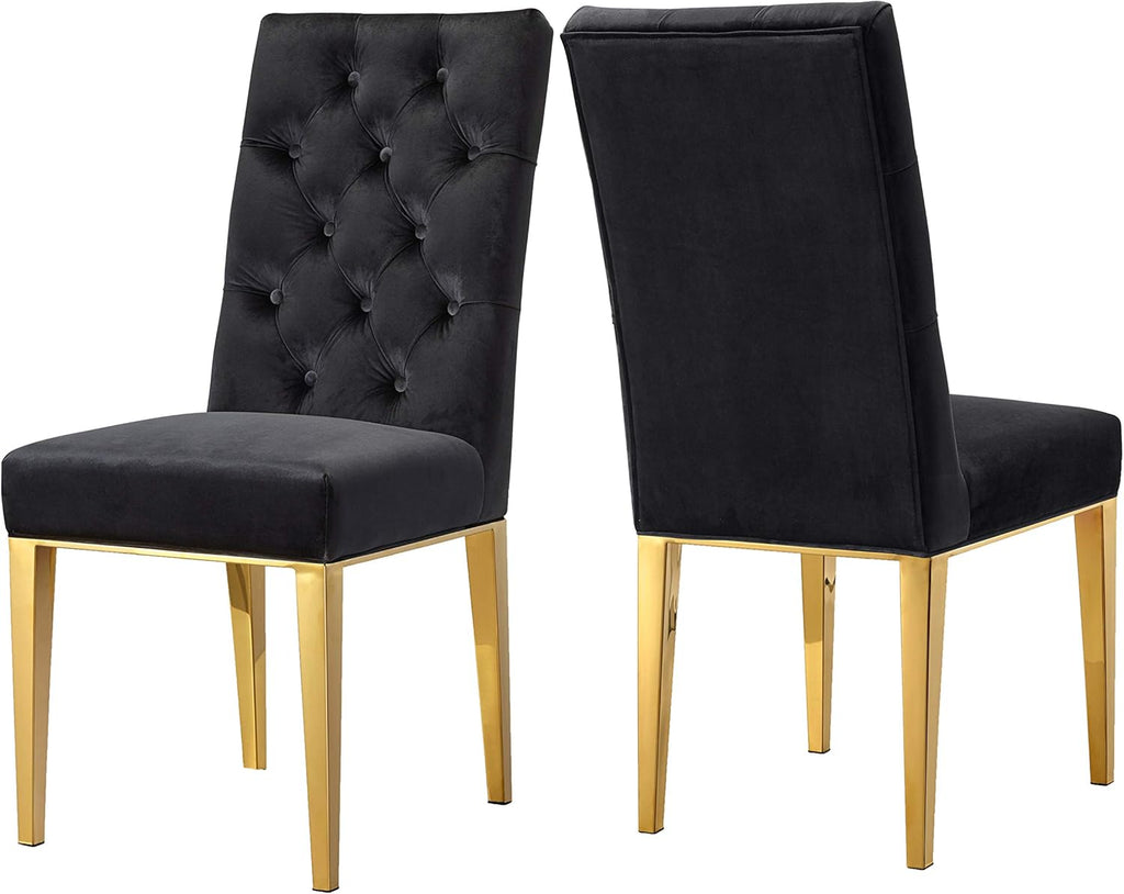Navy Velvet Dining Chair Set of 2 H60282