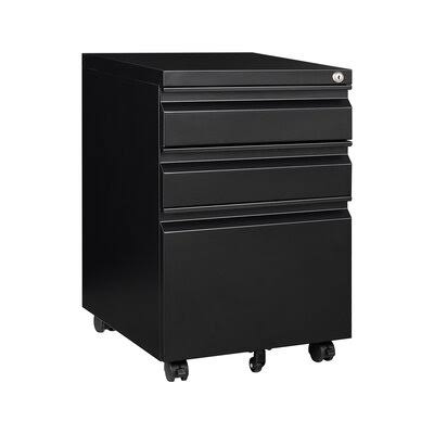 Black 3 Drawer Mobile Cabinet D21556