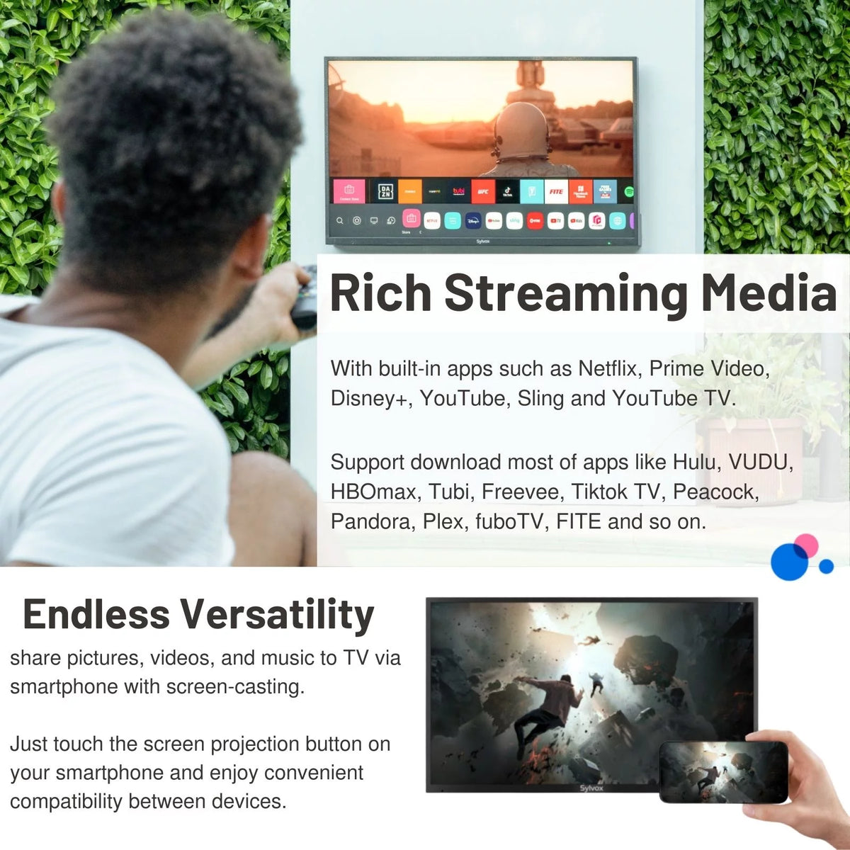 55 inch QLED 4K Smart TV IP55 Waterproof Anti Glare X95791