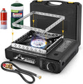Portable Dual Fuel Camping Stove with Propane Regulator Hose Y95240