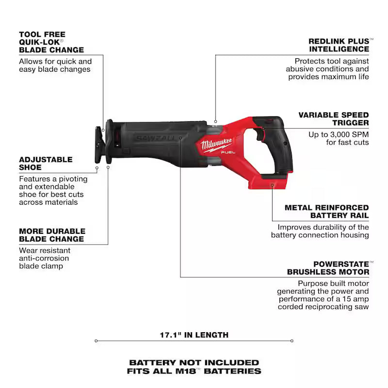 18-V Lithium-Ion Brushless Cordless Hammer Drill and Impact Driver Combo Kit with Reciprocating Saw S194657
