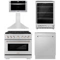 36 Gas Range, Range Hood, Microwave Drawer, Dishwasher and Beverage Fridge H5860