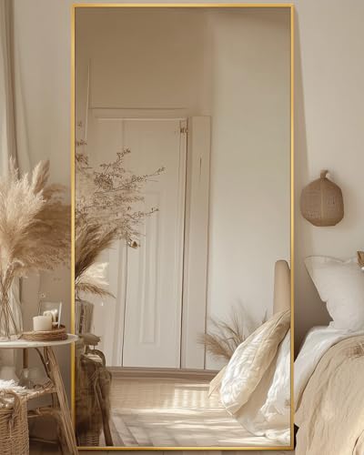 71"x28" Black Full Length Floor Mirror with Stand Y712