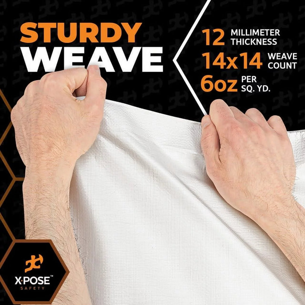 White Heavy Duty 10' x 20' Waterproof 12 Mil Poly Tarp B789443