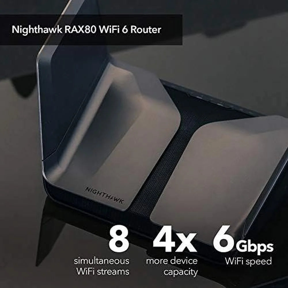 Black Wi-Fi 6 Router A3744