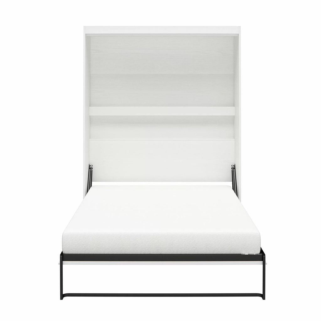 White Full Size Wall Bed E20319