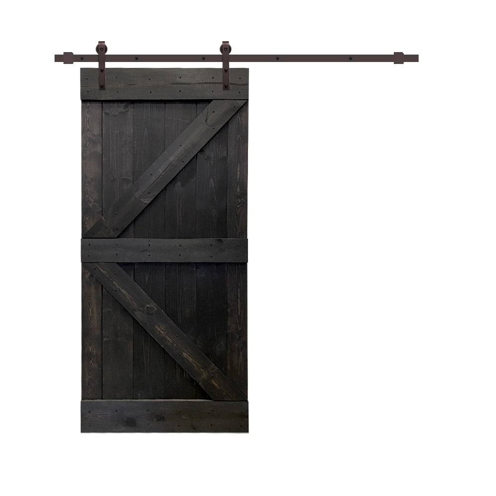 36 in. x 84 in. Wood Interior Sliding Barn Door with Hardware Kit N230