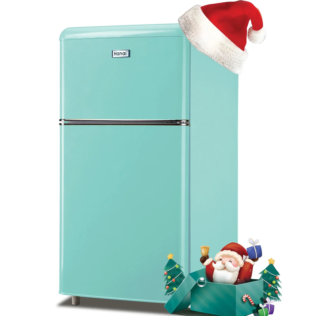 Blue 3.5 Cu.ft Mini Fridge with Freezer E4059
