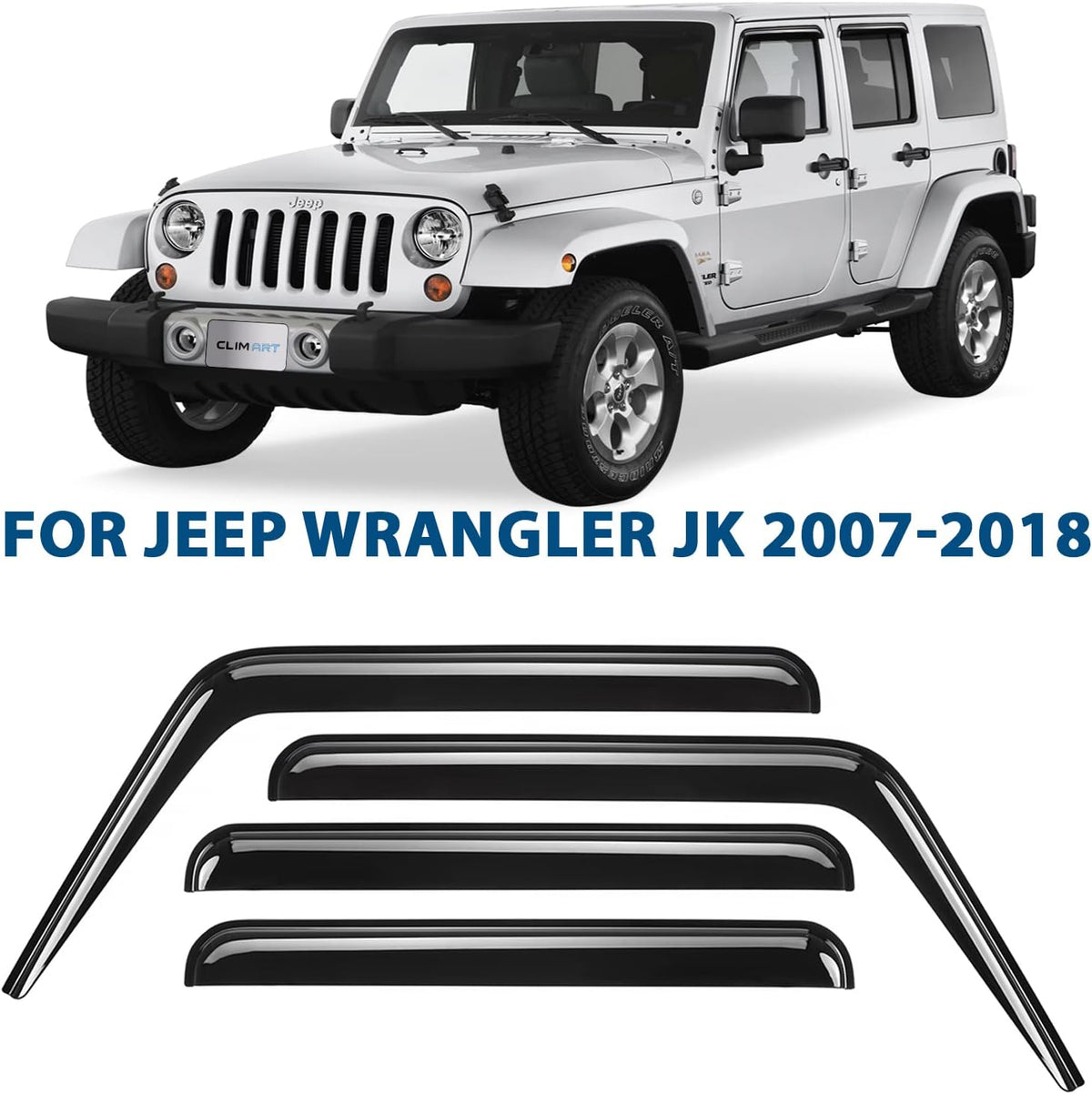 Dark Smoke Window Deflectors 4 pcs J63095