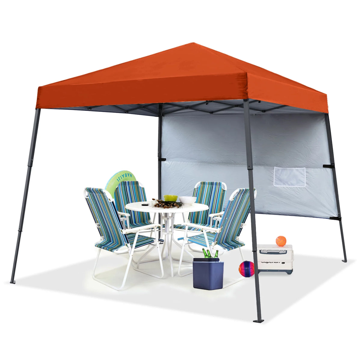 10ft x 10ft Pop Up Canopy Tent with Sidewall Y1491