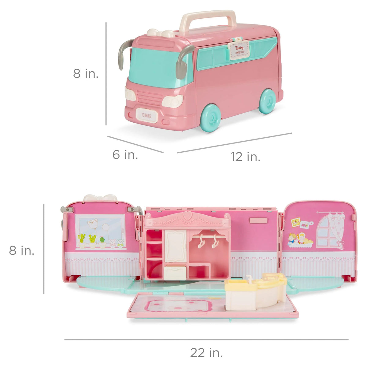 Camper Van Playset Toy with 54 Accessories O662913