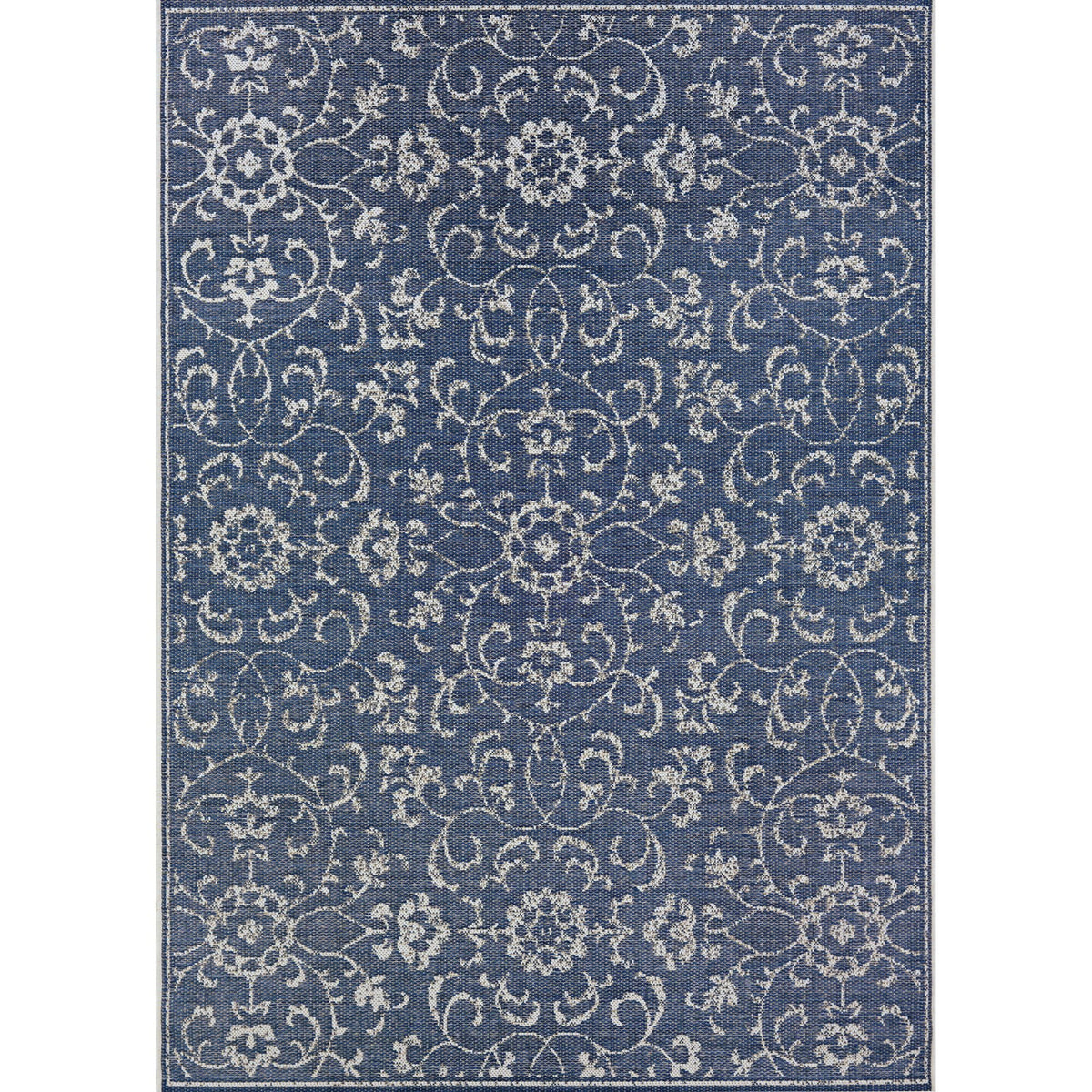 Navy-Ivory Indoor / Outdoor Area Rug E867350
