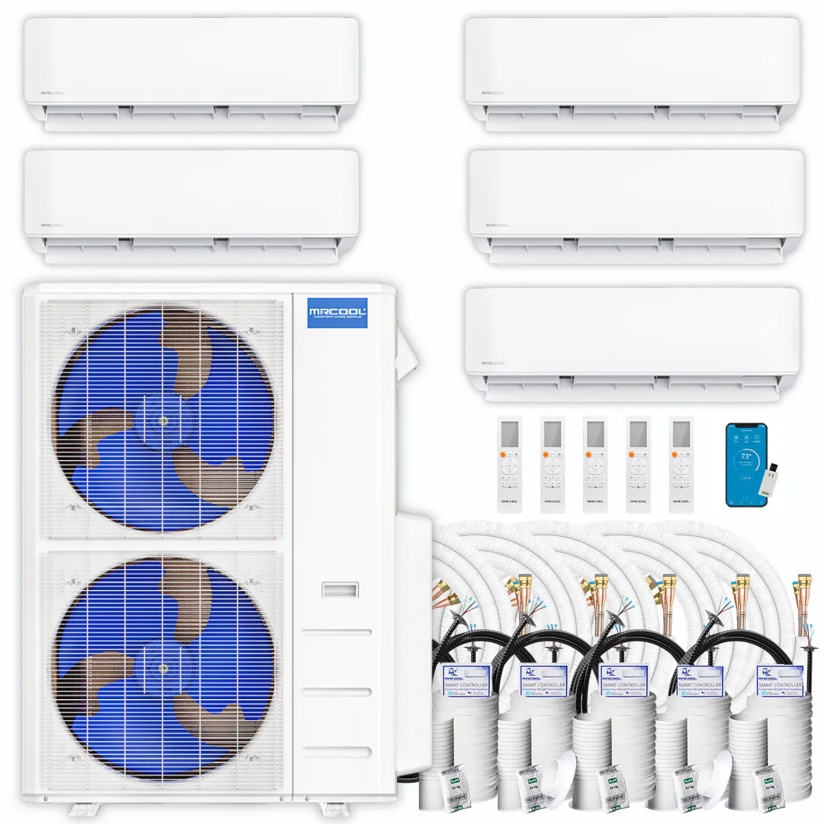 51,000 BTU 5 Zone Ductless Air Conditioner and Heat Pump E17257
