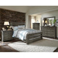 Distressed Dark Grey Drawer Dresser & Mirror G37955