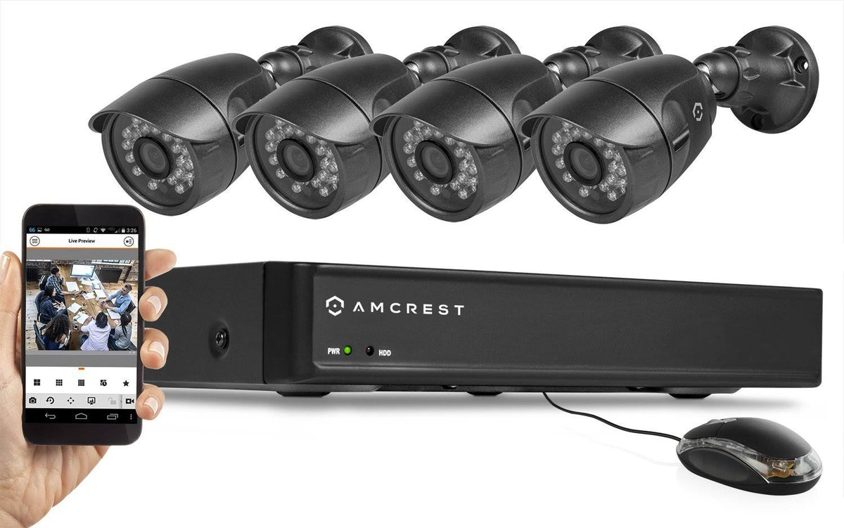 4-Channel DVR Security System with 4 Weatherproof Bullet Cameras U44972