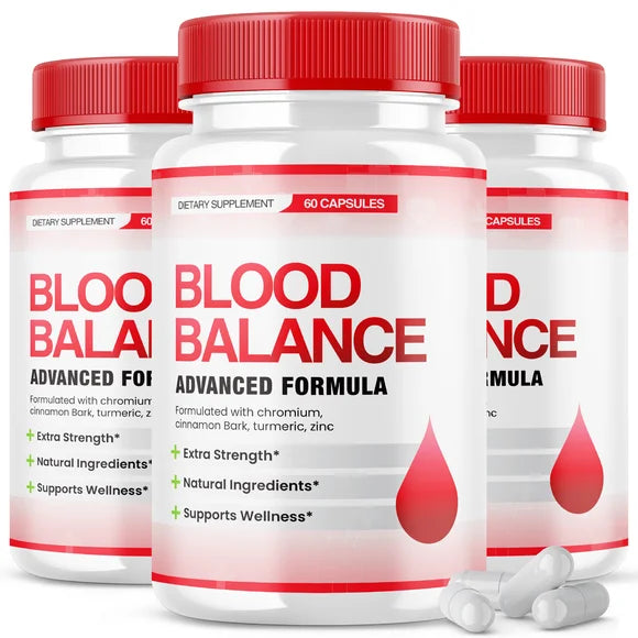 Extra Strength Blood Balance Supplement with Vitamin C Turmeric Zinc 180 Capsules X7956