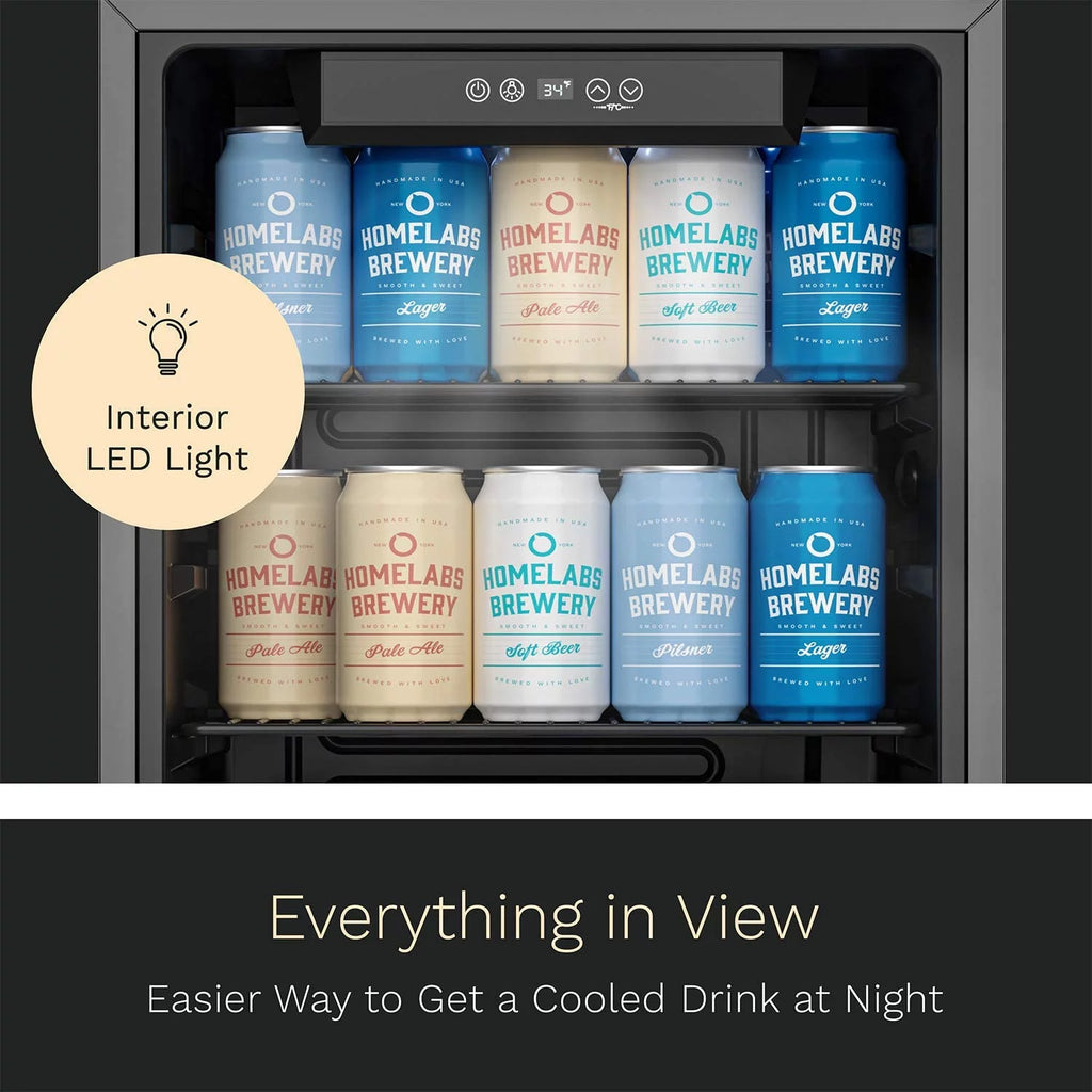 120 Can Mini Fridge with Glass Door D26733