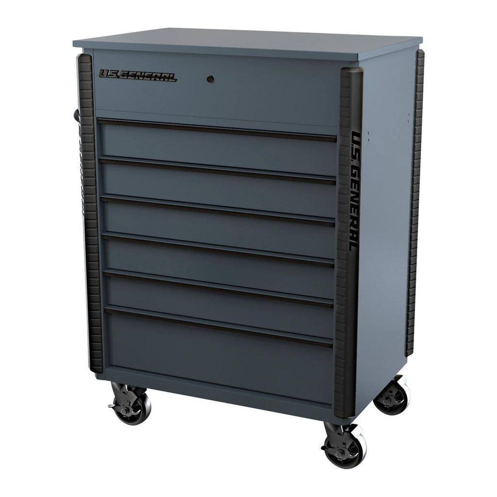 Slate Gray 6-Drawer Service Cart P270