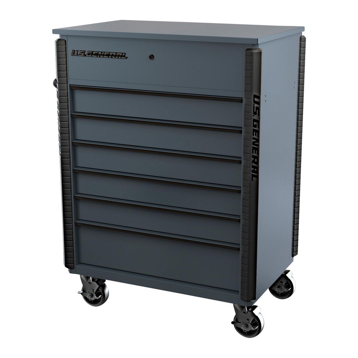 Slate Gray 6-Drawer Service Cart P270