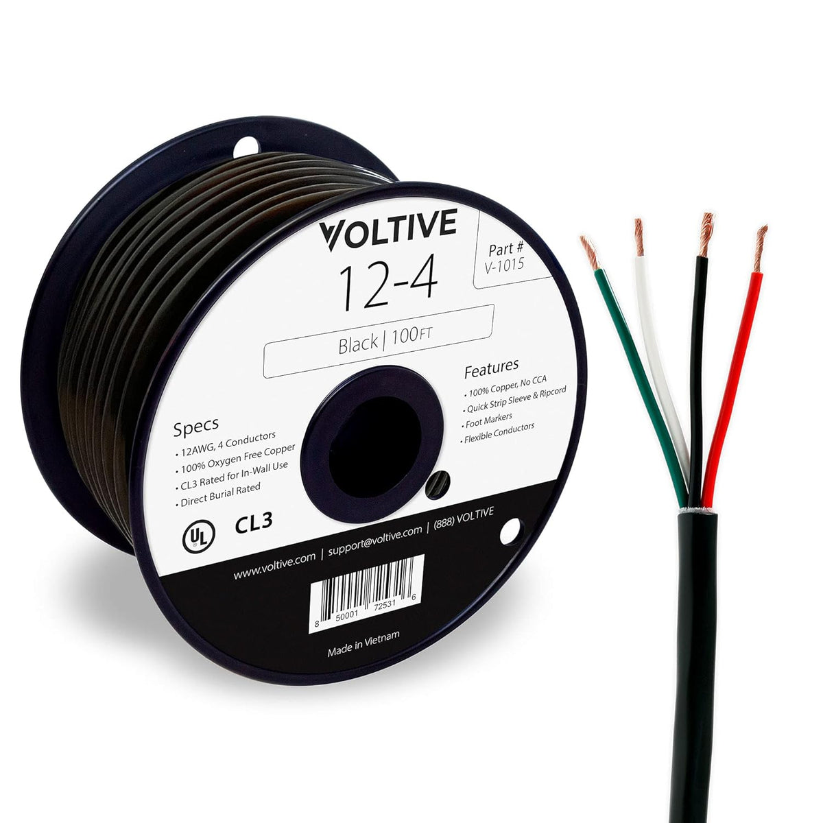 12 AWG 4 Conductor Oxygen-Free Copper Speaker Wire R200