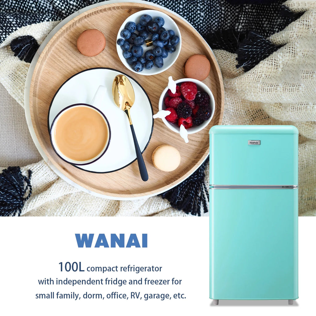 Blue 3.5 Cu.ft Mini Fridge with Freezer E4059
