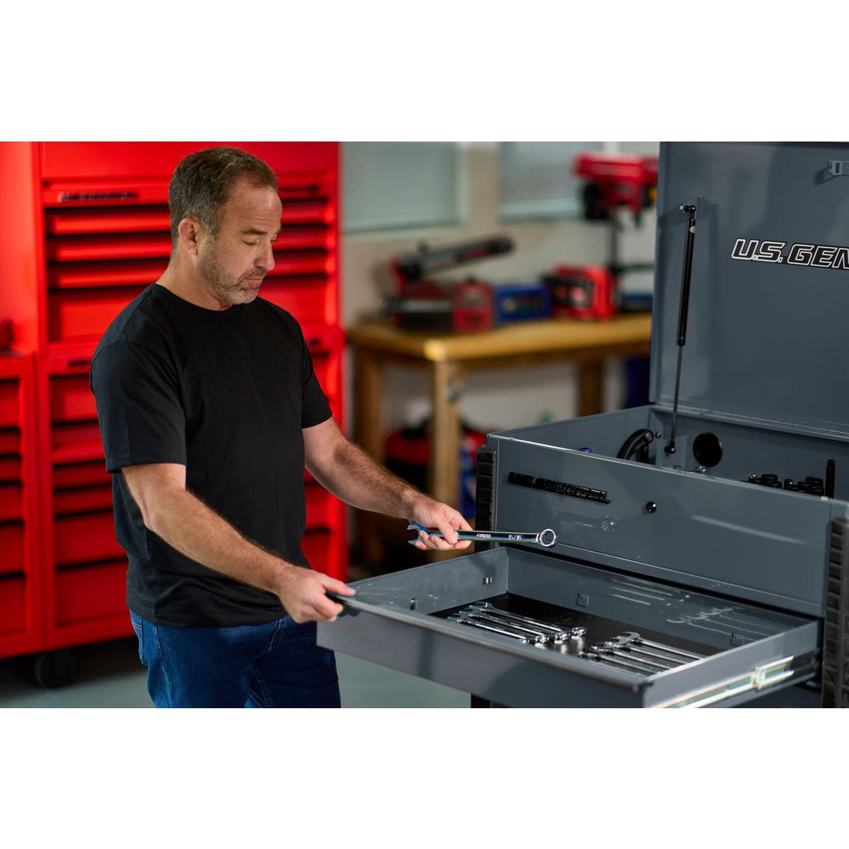 Slate Gray 6-Drawer Service Cart P270