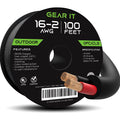 16/2 Tinned OFC 2-Conductor Speaker Cable Wire 100-ft, Black Q2282