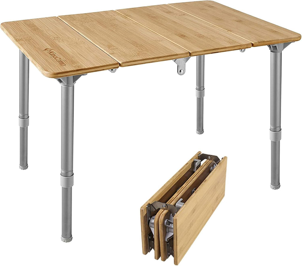 Bamboo Heavy Duty Oversize Anti-UV Portable Folding Table O1683