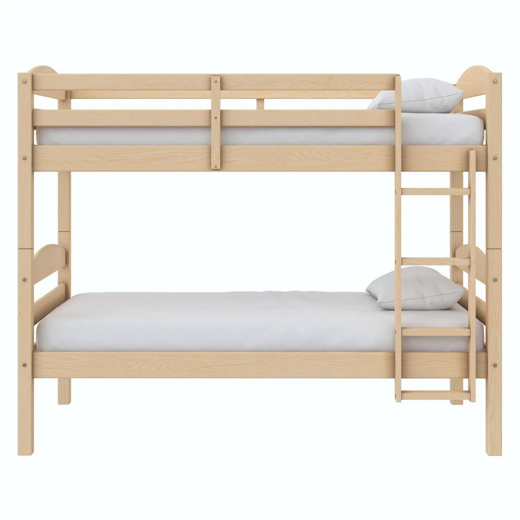 Solid Wood Twin-over-Twin Convertible Bunk Bed Y8559