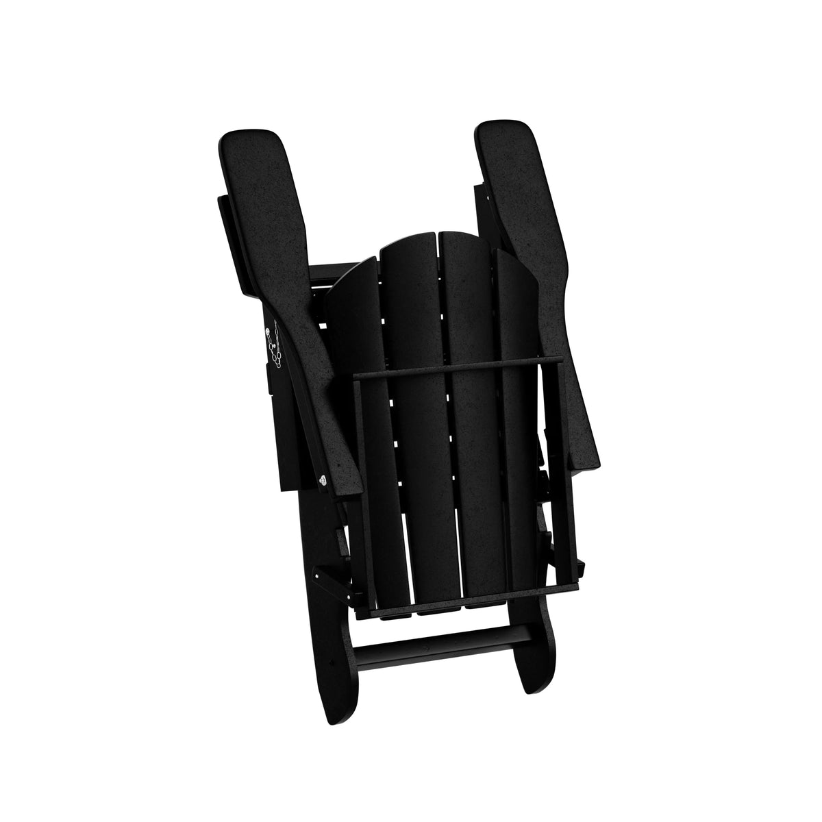 Black 3-Pieces Outdoor Patio Furniture Set Plastic Adirondack Chair Set of 2 with Coffee Table A812