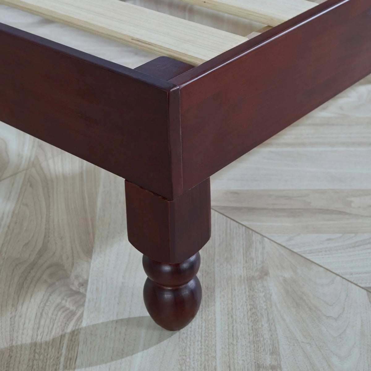 Full Size 12 Inch Solid Wood Platform Bed with Under Bed Storage A40887