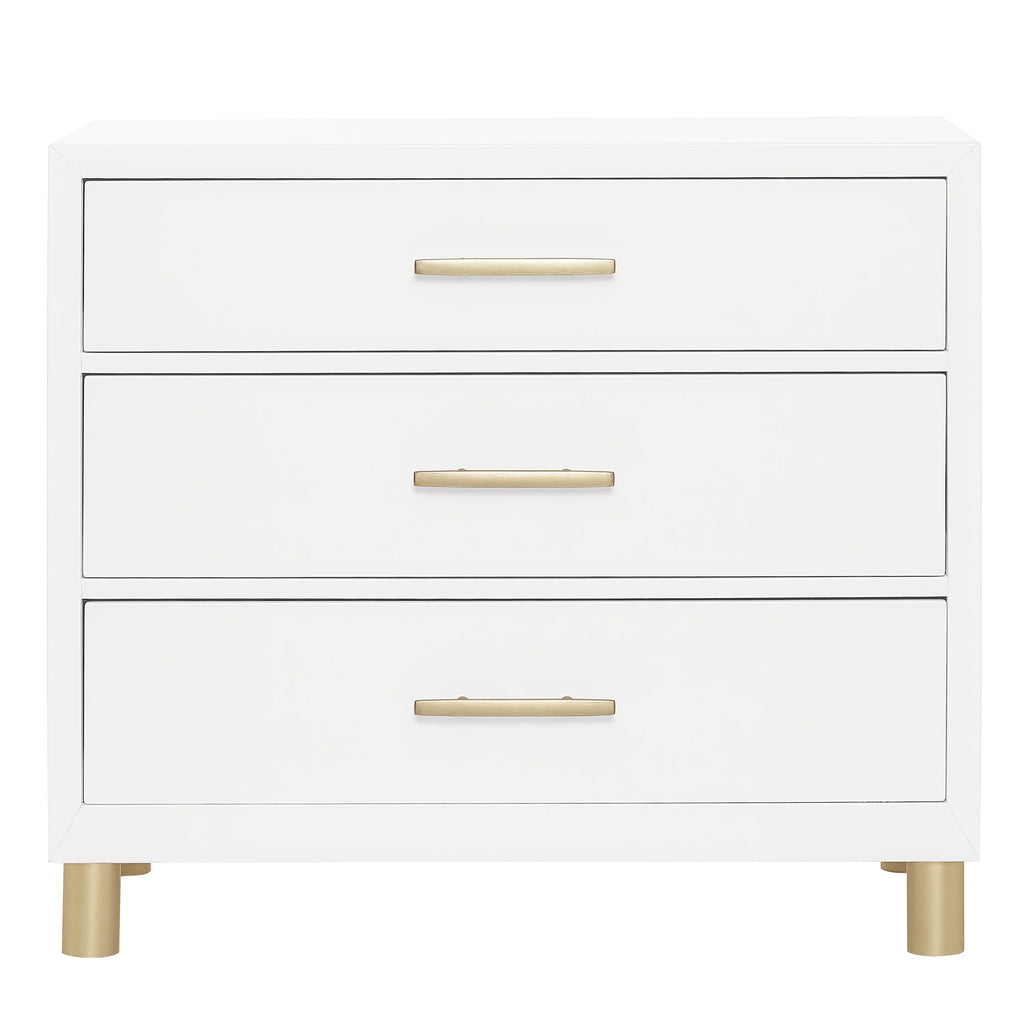 White Double Dresser 3 Drawer Chest K781532