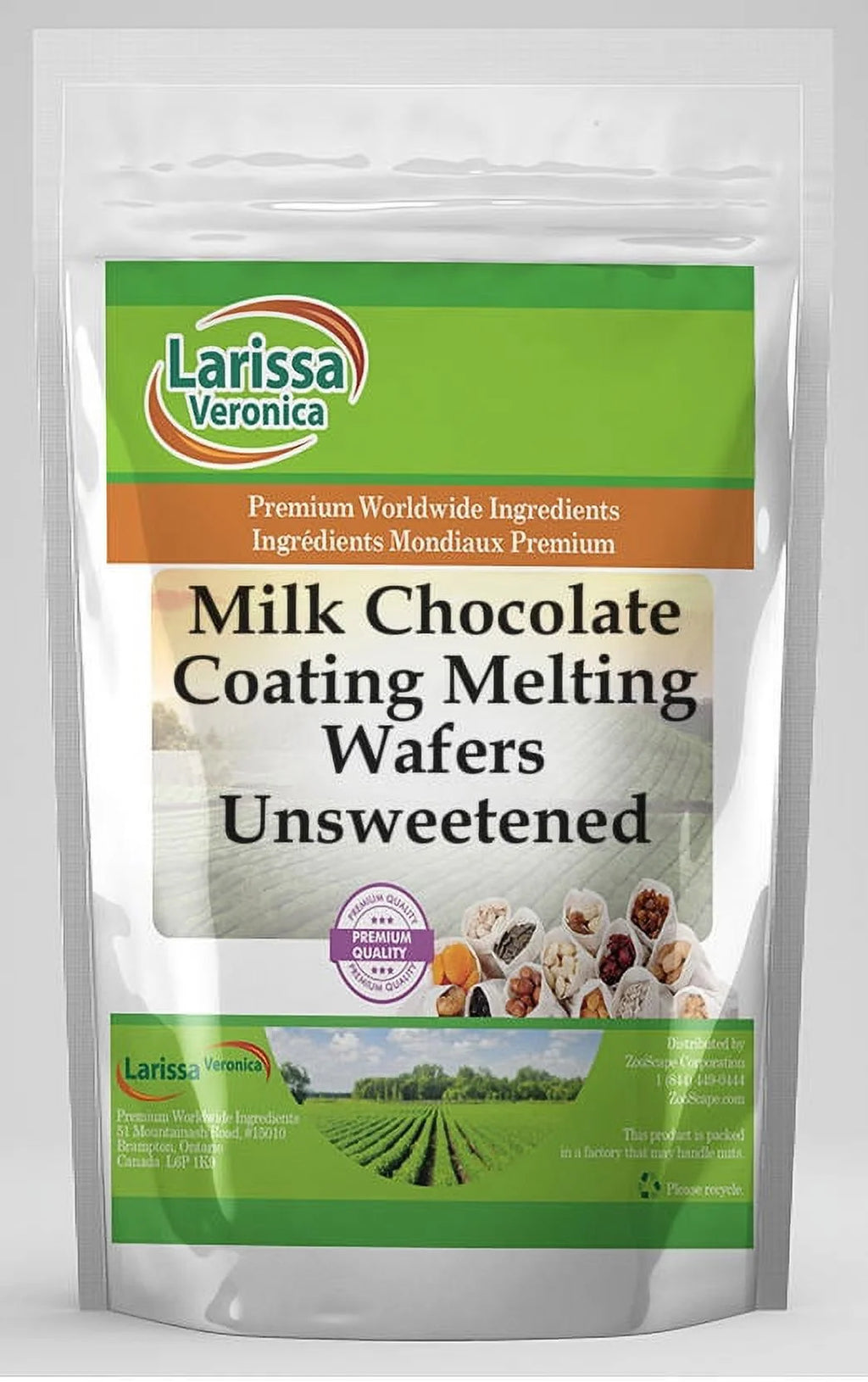Milk Chocolate Coating Melting Wafers Unsweetened 8 oz 3-Pack I62985