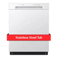 White Front Control Dishwasher with Stainless Steel Tub E61459