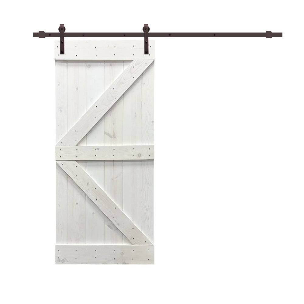 36 in. x 84 in. Wood Interior Sliding Barn Door with Hardware Kit N230